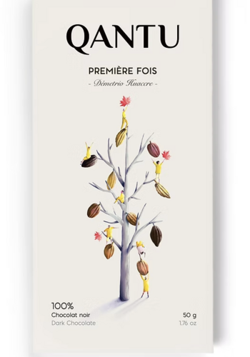 Tablette de chocolat noir Première Fois 100% - Qantu 50g 