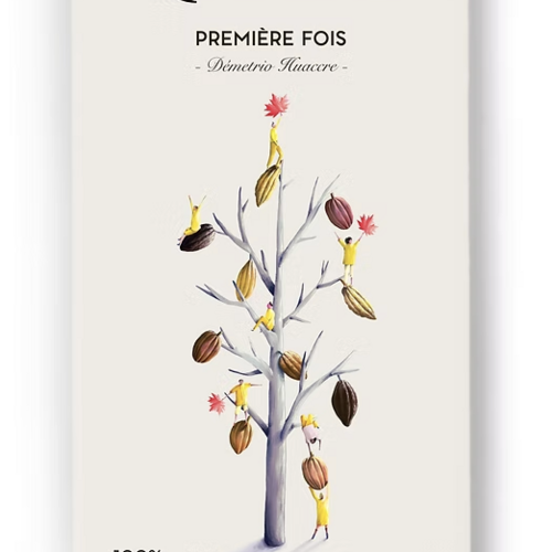 Tablette de chocolat noir Première Fois 100% - Qantu 50g 