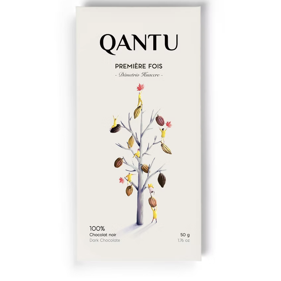 Tablette de chocolat noir Première Fois 100% - Qantu 50g
