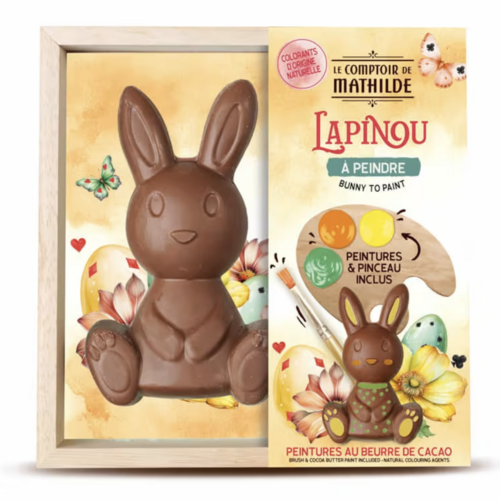 Lapinou à peindre (chocolat au lait) - Le Comptoir de Mathilde 200g 