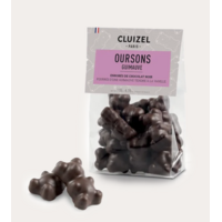 Oursons en chocolat noir et guimauve vanille - Cluizel 135g