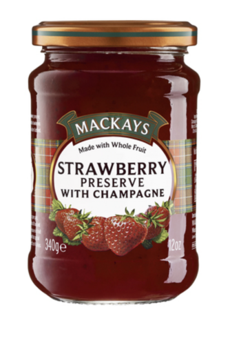Confiture de fraises et champagne - Mackays 340g 