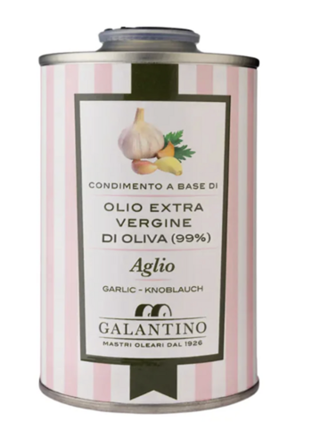 Huile d'olive infusé à l'ail (bidon)- Galantino 250ml 