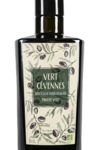 Huile d'olive extra vierge « Vert Cévenne » Bio - La Magnanerie 500ml 