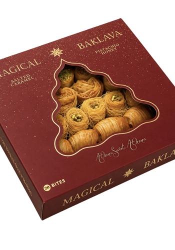 Assorted baklava with salted butter caramel and pistachios - Athena Magical (20 bites) 260g 