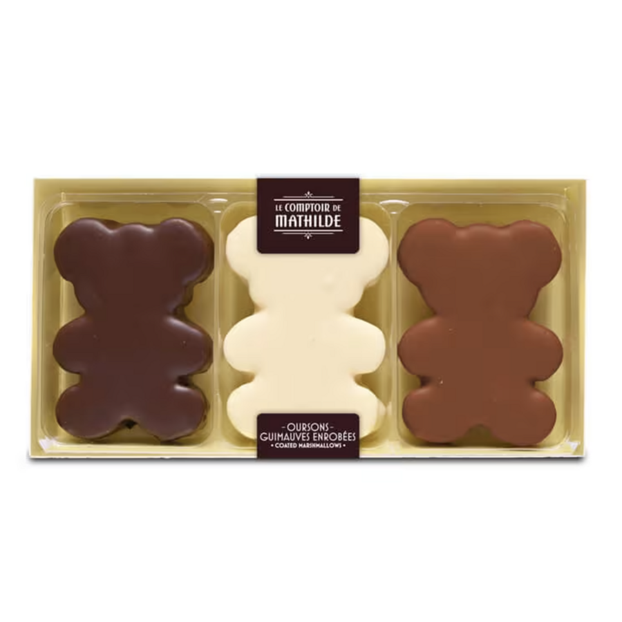 Oursons guimauves enrobés chocolat - Le Comptoir de Mathilde 90g
