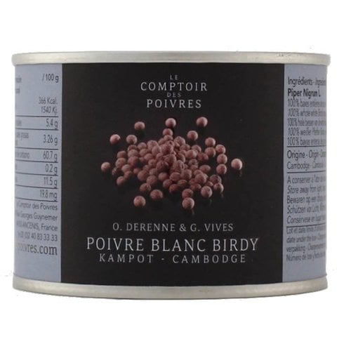 Poivre blanc "Birdy entier" du Cambodge Le Comptoir des Poivres - 80g 