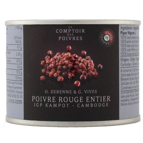 Red Kampot PGI peppercorns - Cambodia 80g 