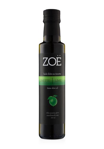 Huile d'olive extra-vierge ZOË infusée à la lime 250 ml 