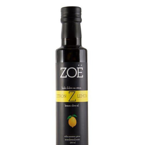 Huile d'olive extra-vierge ZOË infusée au citron 250 ml 