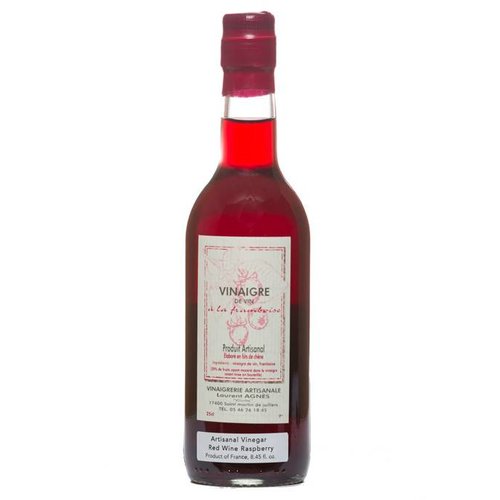 Vinaigre de vin rouge à la framboise Laurent Agnès 250 ml 