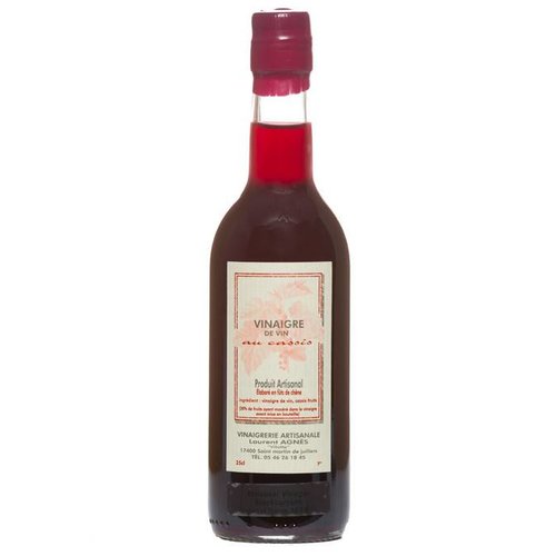 Vinaigre de vin rouge aux cassis Laurent Agnès 250 ml 