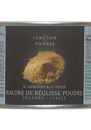 Poudre de racine réglisse  Calabre Italie Le Comptoir des Poivres 50g 