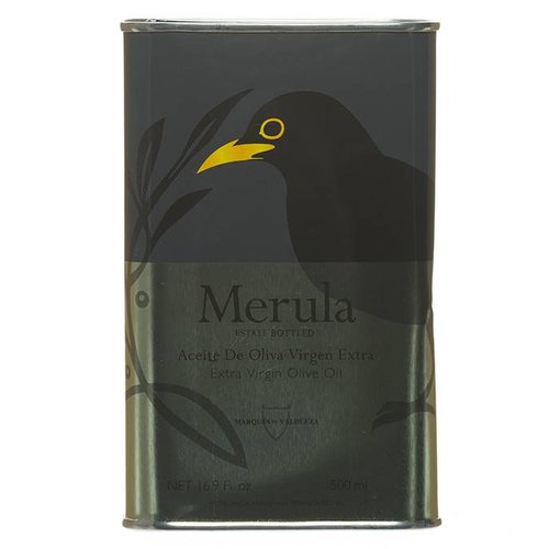 Huile d'olive extra-vierge Merula boîte métallique grand format - 500 ml 