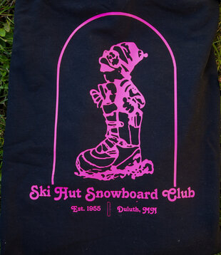 Retro 'Ski Hut Snowboard Club' Hoodie