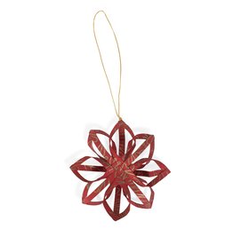Ornament - Red Star Touch of Gold