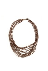 Necklace - Wood Seed Bead