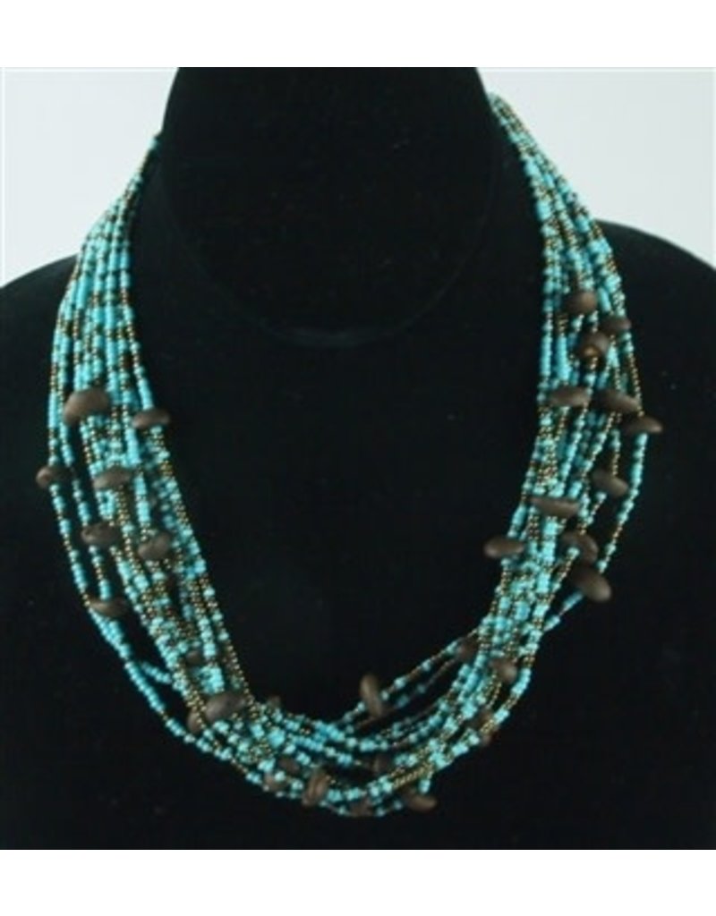 Necklace - Coffee Bean Turquoise