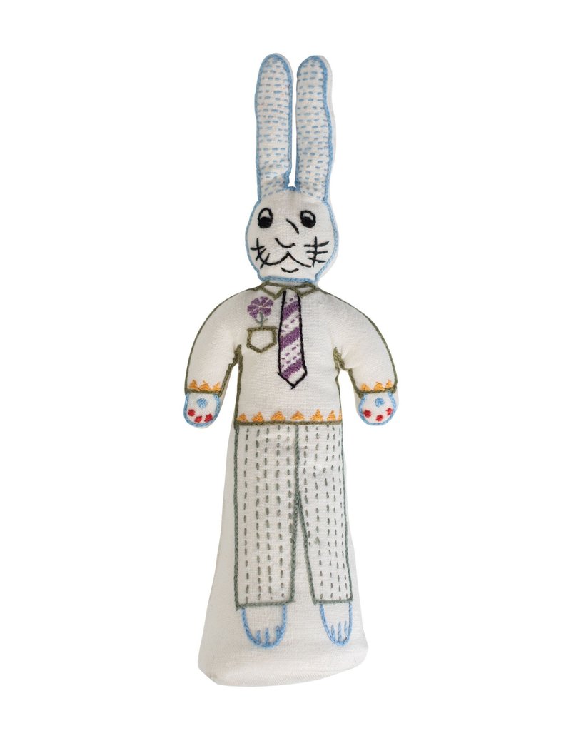 Bunny Boy - Stuffed Cotton Doll Cream/Multi Color