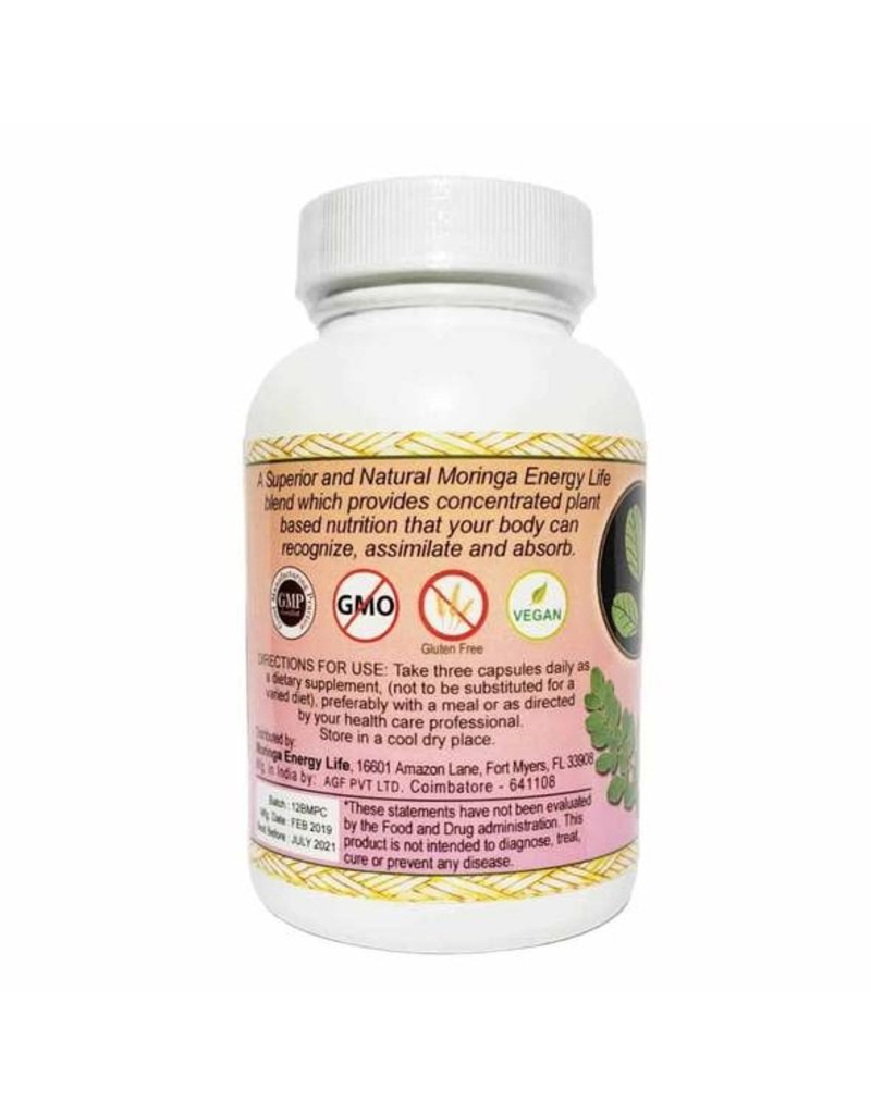 Moringa energy  life Moringa Capsules - Extra Strength 120 ct
