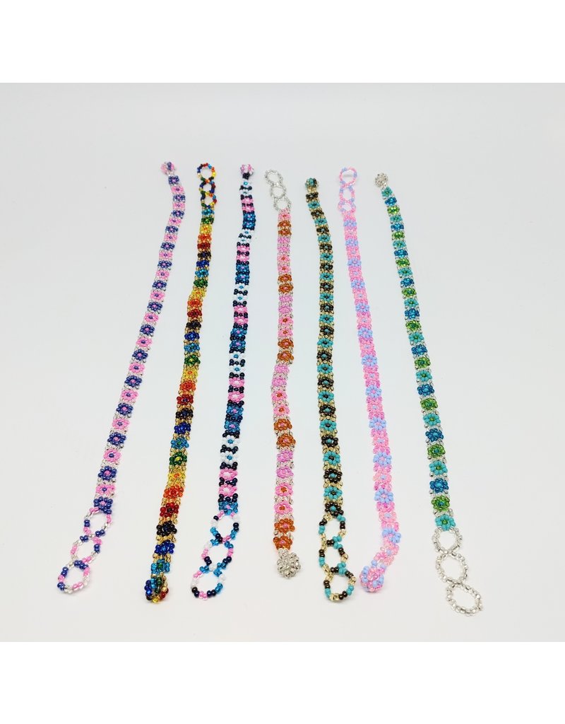 Anklet - Flower Chain Assorted Colors
