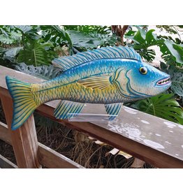 Painted Metal Fish, Large - Haiti