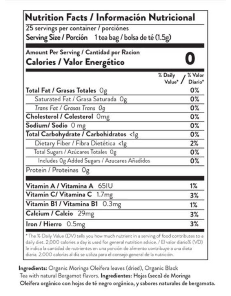 miracle tree Moringa Tea - Organic Earl Grey