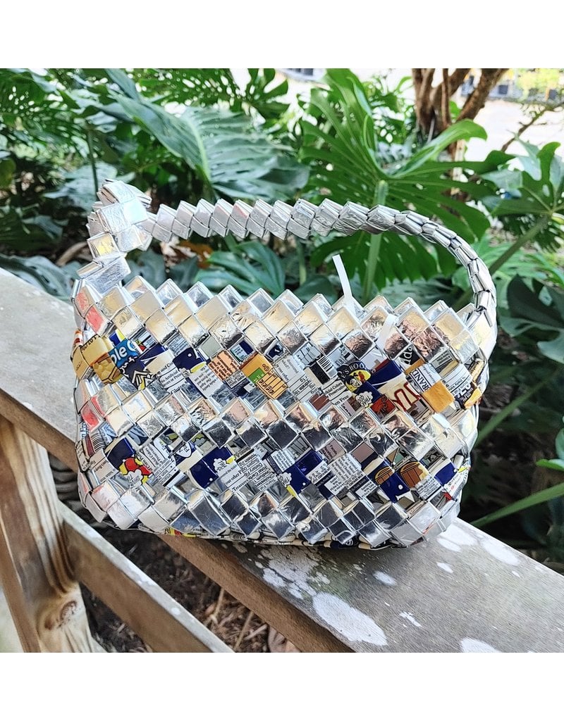 Recycled Snack Bag Purse, Large - Haiti