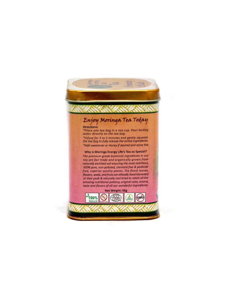 Moringa Energy Immunity Health Tea Tin