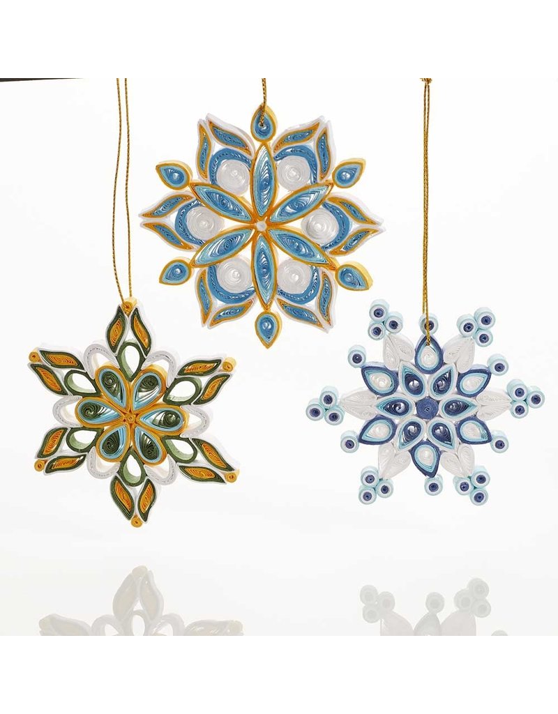 serrv Ornament - Quilled Snowflake