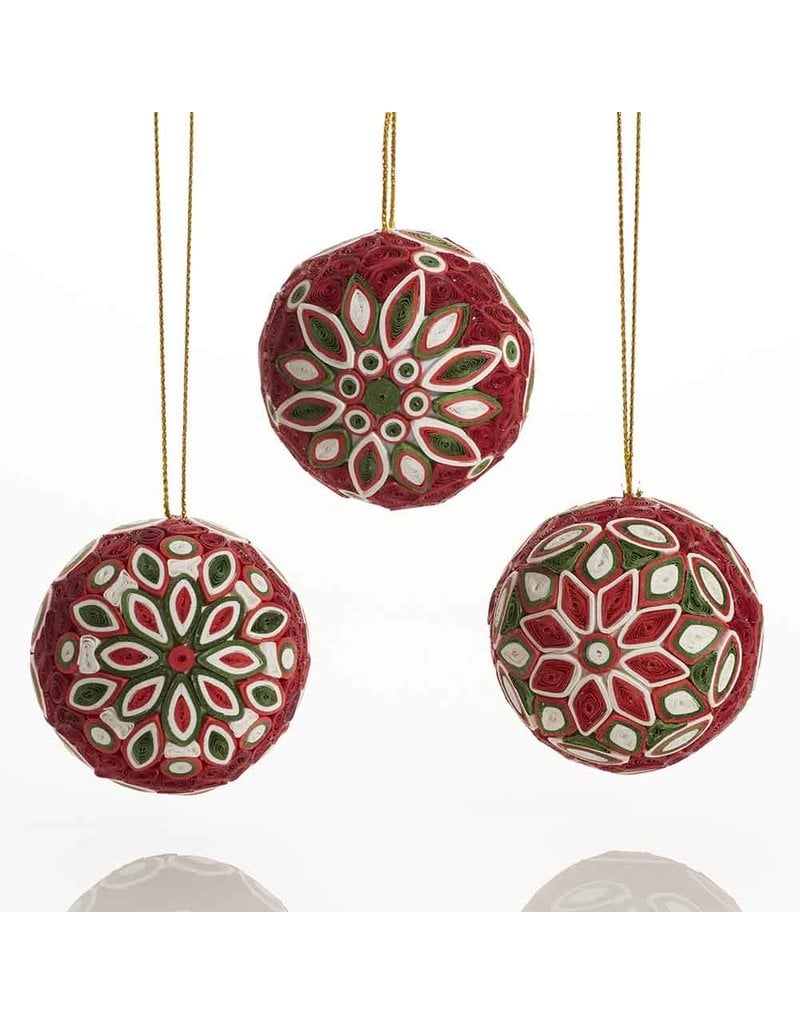 Ornament - Quilled Christmas Ball