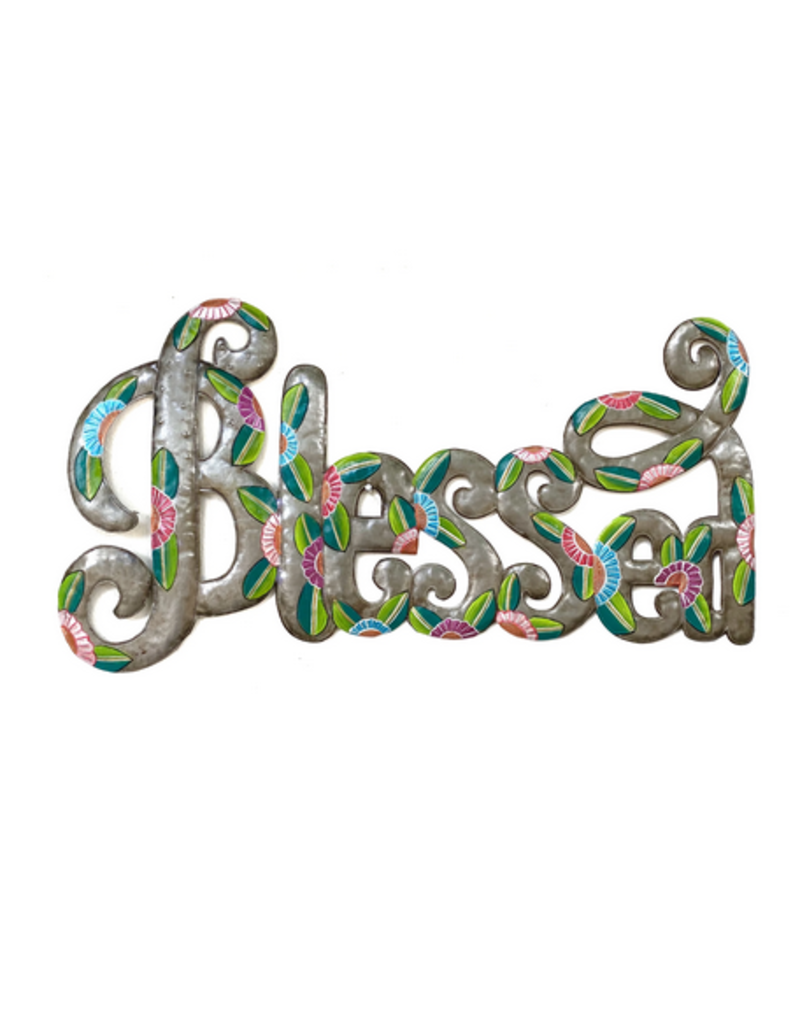 Wall Hanging - Jumbo Painted Blessed