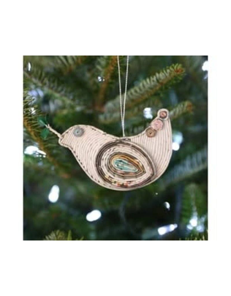Ornament - Peace for Earth, Recycled Paper Dove