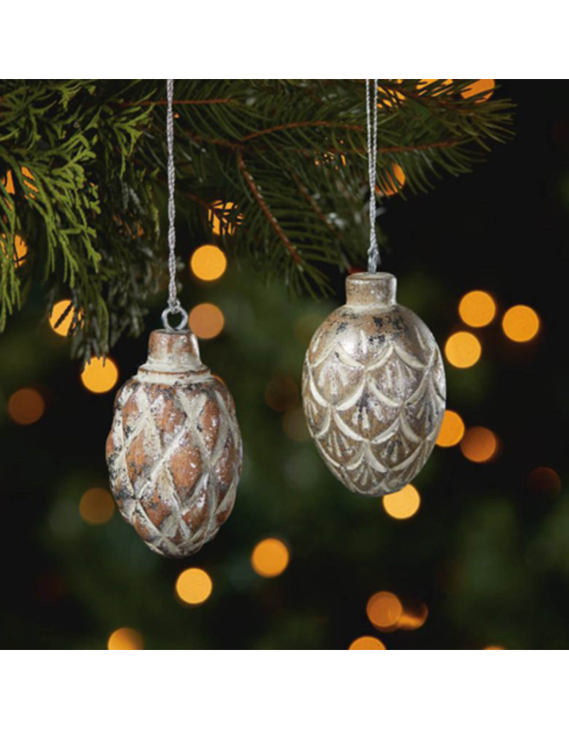 Ornament - Silver Foil Pinecone