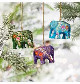 Ornament - Colorful Kashmiri Elephant