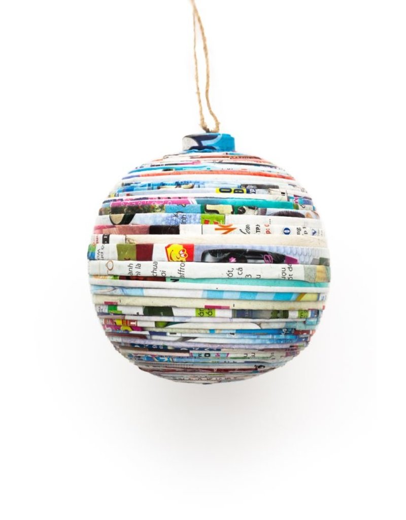 Ornament - Recycled Paper Ball, Large