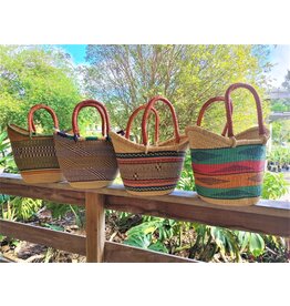 Shopping Tote, Woven Grass, Thick Rim