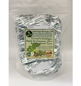 Moringa Tea Variety 4 Pack (Turmeric & Ginger, Apple & Cinnamon, Mint, Spiceberry)