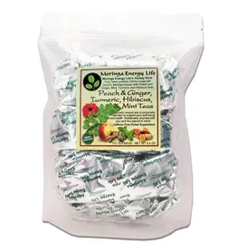 Moringa Tea Variety 4 Pack (Peach & Ginger, Turmeric, Hibiscus, Mint)