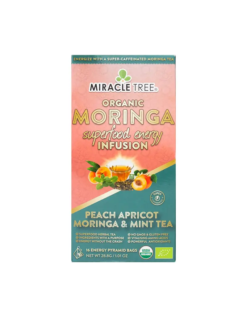 miracle tree Moringa Energy Tea - Peach Mint Apricot