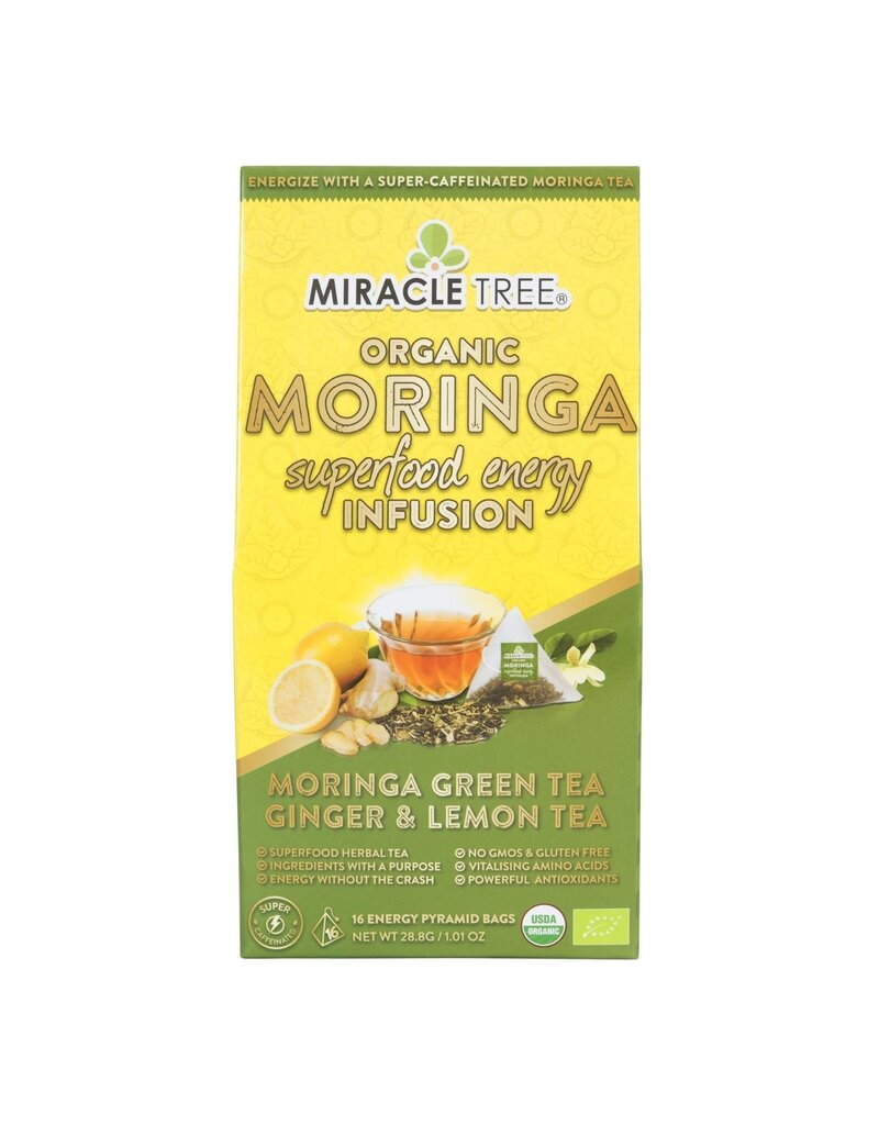 miracle tree Moringa Energy Tea - Green Tea Ginger Lemon