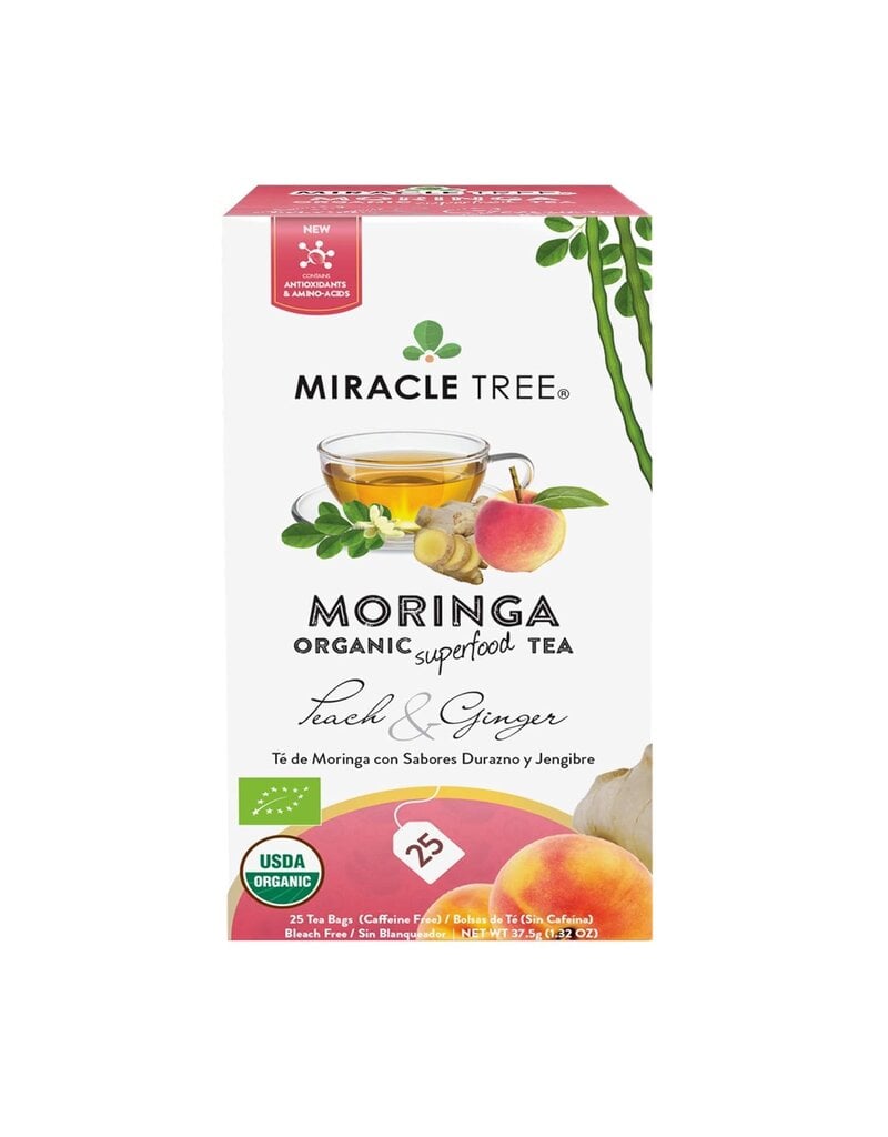 miracle tree Moringa Tea - Organic Peach & Ginger