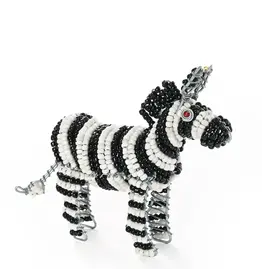 Swahill / Faire Beaded Zebra Sculpture