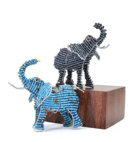 Swahill / Faire Beaded Elephant Sculpture