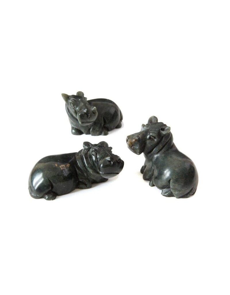 Swahill / Faire Tiny Hippo Sculpture