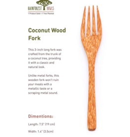 rainforest bowls Coconut Wood Fork