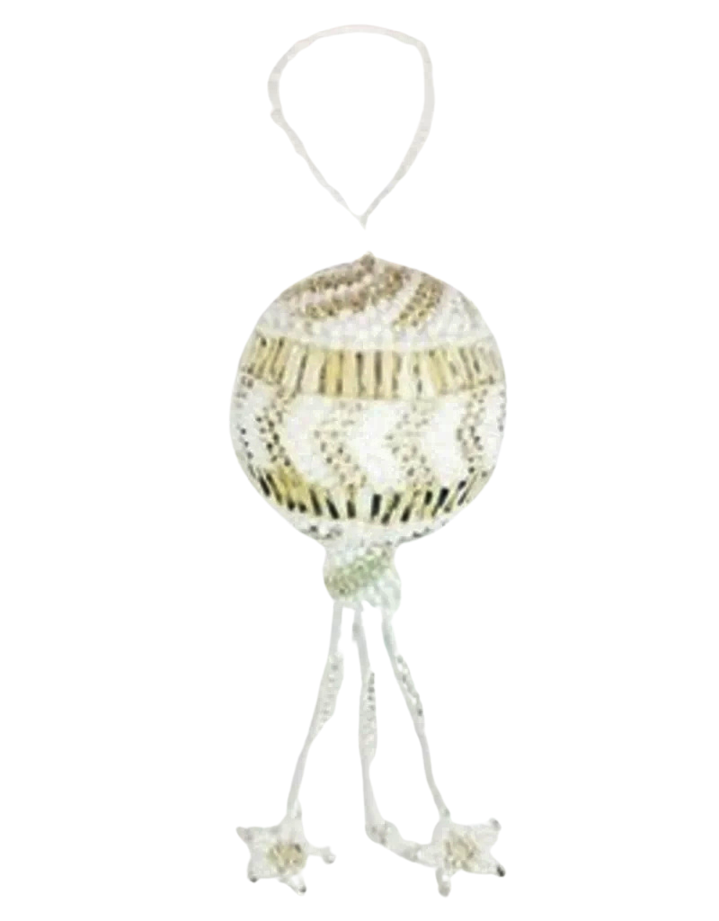 Ornament - White Holiday Ball