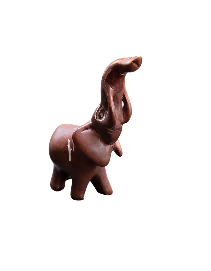Swahill / Faire Soapstone Trumpeting Elephant