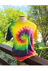 T-Shirt Men's Crew Neck - Rainbow Tie-Dye, Small
