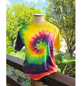 T-Shirt Men's Crew Neck - Rainbow Tie-Dye, Small